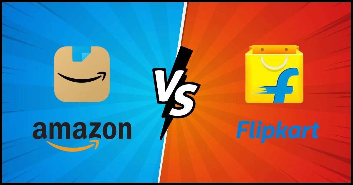 Person comparing products on two devices