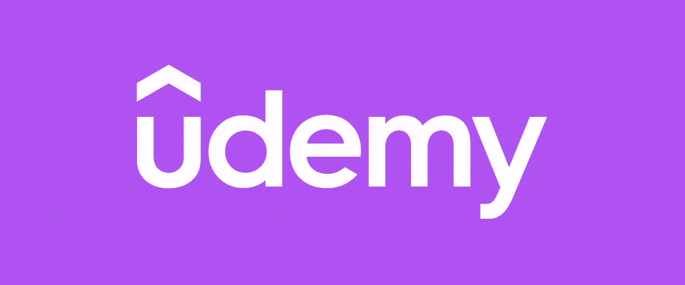 Udemy courses on laptop screen