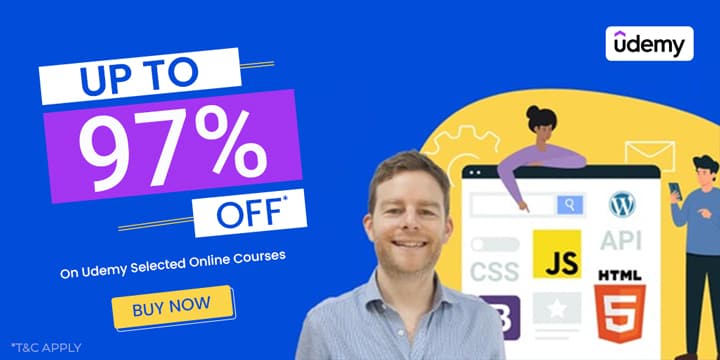 Student browsing discounted Udemy courses